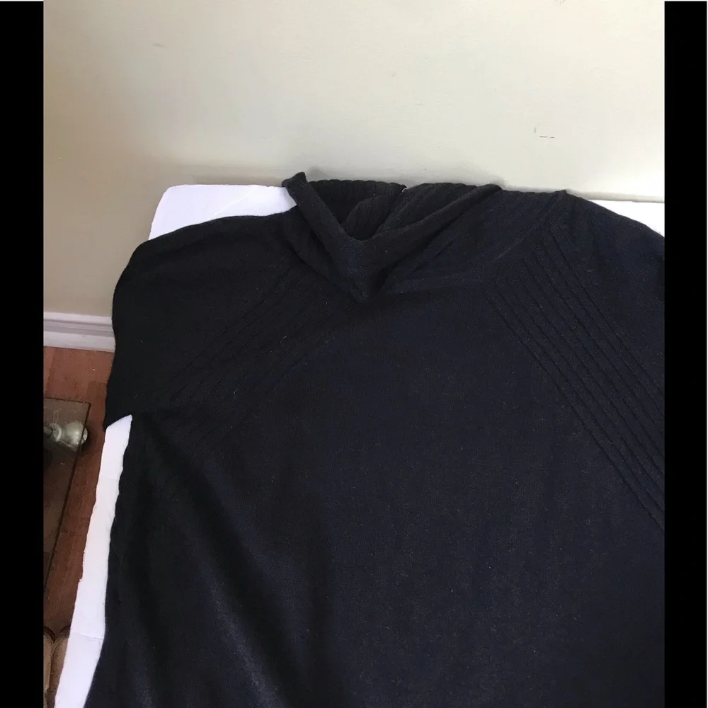 Jones New York NEW 100% Cashmere Sweater Cowl Shawl Collar Ribbed Minimalist P L - Picture 12 of 15